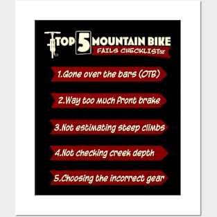 Top 5 Mountain Bke Fails Posters and Art